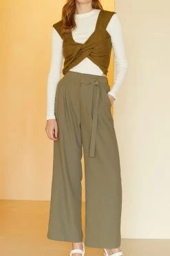 STORETS CLOTHING Angelina Pants With Front Buckle