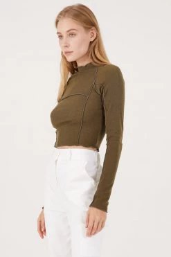 STORETS Arya Stitch Trim Knit Top