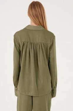 STORETS Rose Matte Satin Oversized Shirt CLOTHING