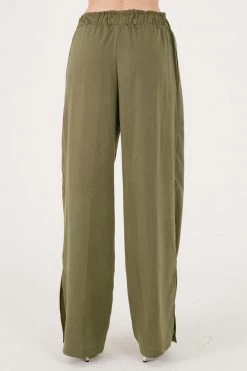 STORETS CLOTHING Rose Matte Satin Wide Leg Pants