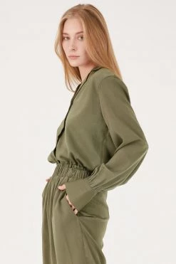 STORETS Rose Matte Satin Oversized Shirt CLOTHING