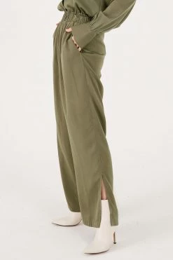 STORETS Rose Matte Satin Wide Leg Pants CLOTHING
