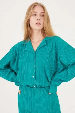 STORETS Maria Oversized Plisse Shirt WHAT'S NEW