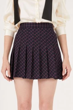 STORETS Zelda Plaid Pleated Mini Skort
