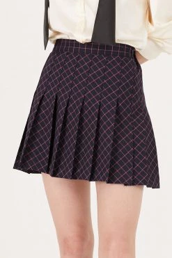 STORETS Zelda Plaid Pleated Mini Skort