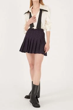 STORETS Zelda Plaid Pleated Mini Skort