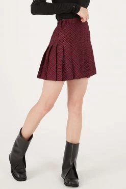 STORETS CLOTHING Zelda Plaid Pleated Mini Skort