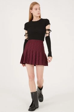 STORETS CLOTHING Zelda Plaid Pleated Mini Skort