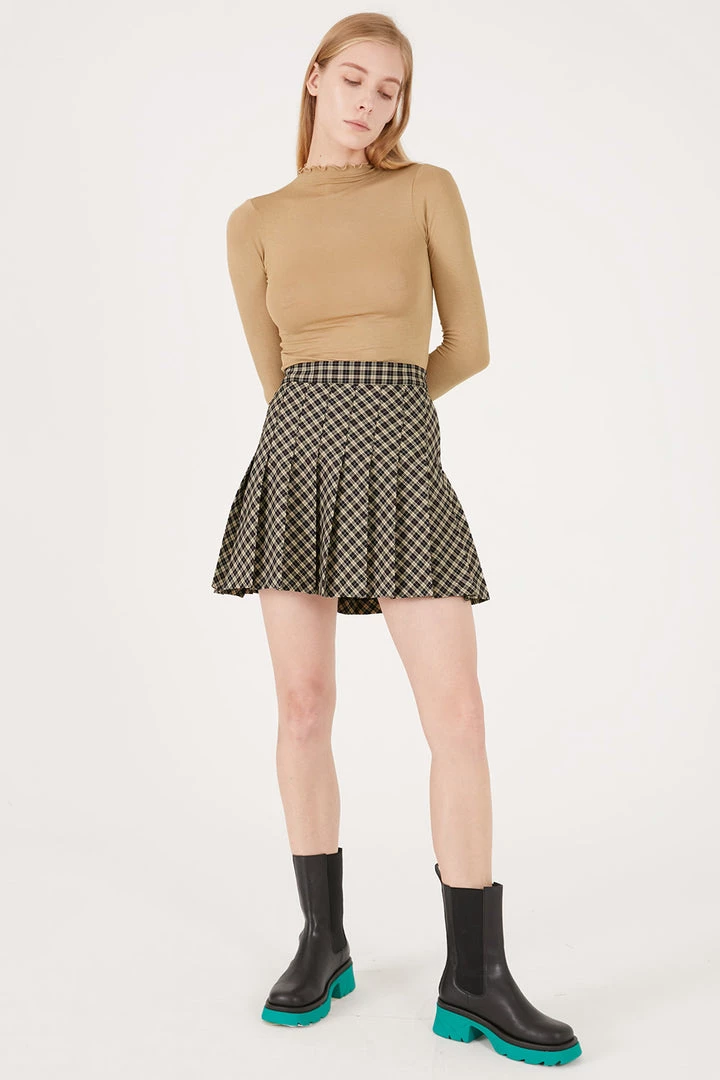 STORETS Zelda Plaid Pleated Mini Skort CLOTHING