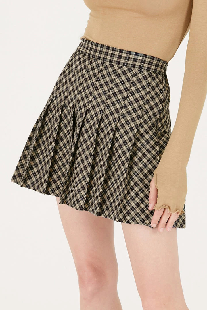 STORETS Zelda Plaid Pleated Mini Skort CLOTHING