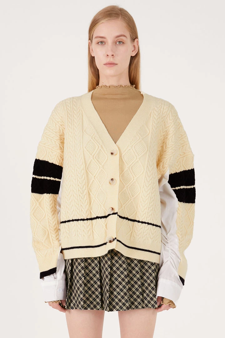 STORETS CLOTHING Nia Shirt Combo Cardigan