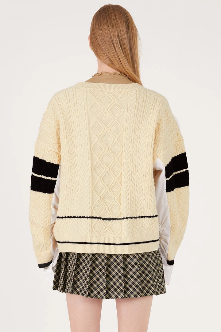 STORETS CLOTHING Nia Shirt Combo Cardigan