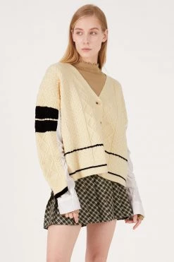 STORETS Nia Shirt Combo Cardigan CLOTHING