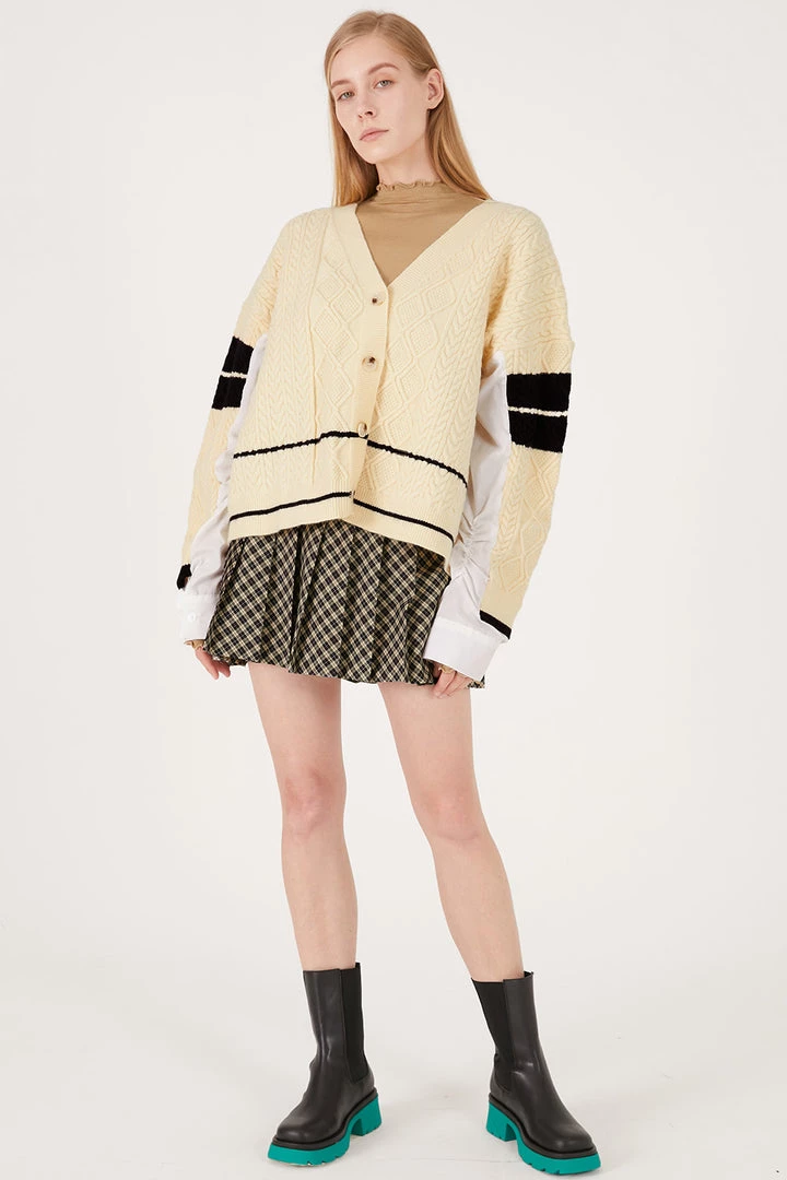 STORETS CLOTHING Nia Shirt Combo Cardigan