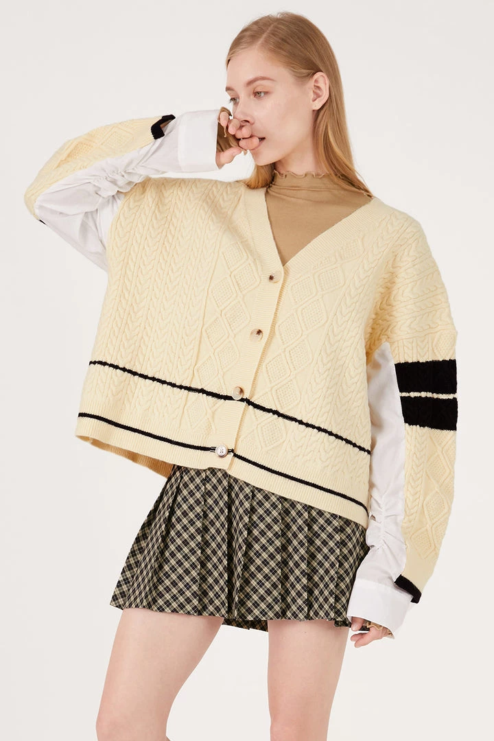 STORETS CLOTHING Nia Shirt Combo Cardigan