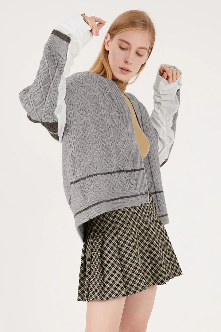 STORETS CLOTHING Nia Shirt Combo Cardigan