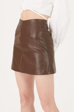 STORETS Melody Faux Leather Mini Skirt CLOTHING