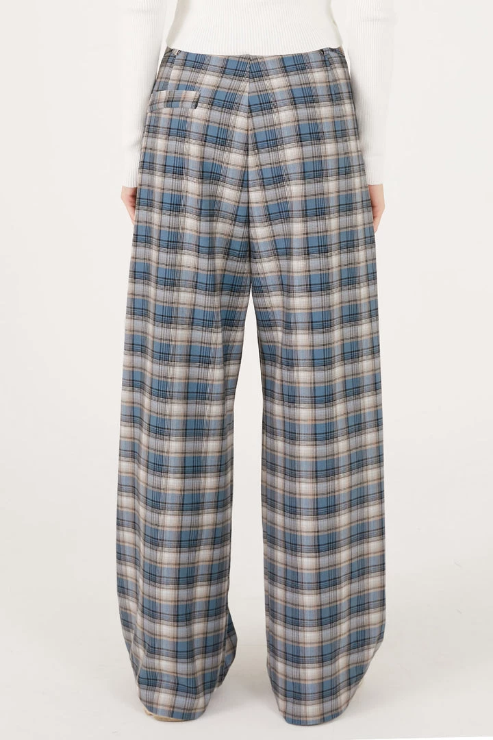 STORETS CLOTHING Keira Plaid Wide Pants