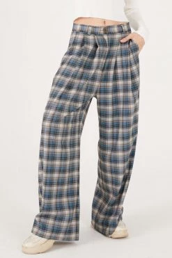STORETS CLOTHING Keira Plaid Wide Pants