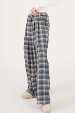 STORETS CLOTHING Keira Plaid Wide Pants