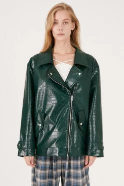 STORETS Zariah Faux Croc Oversized Jacket