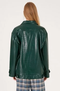 STORETS Zariah Faux Croc Oversized Jacket