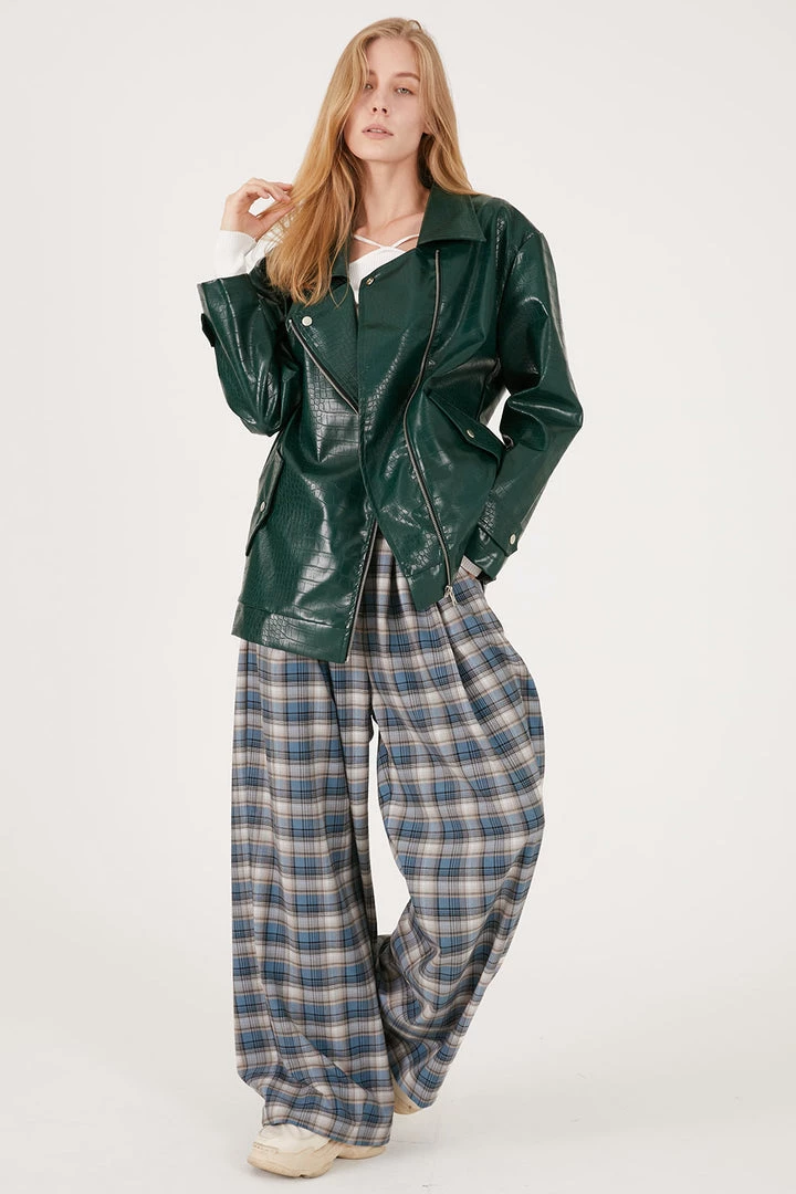 STORETS Zariah Faux Croc Oversized Jacket