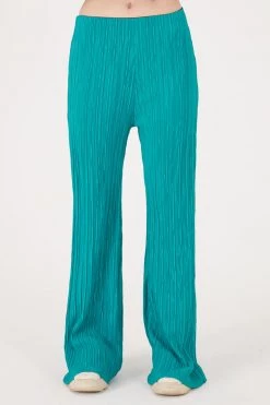 STORETS Maria Flared Leg Plisse Pants