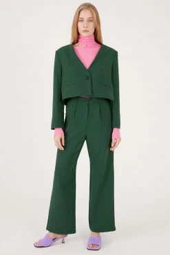 STORETS Reese Collarless Cropped Blazer