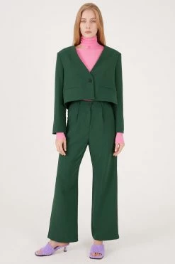 STORETS Influencer Reese Collarless Cropped Blazer