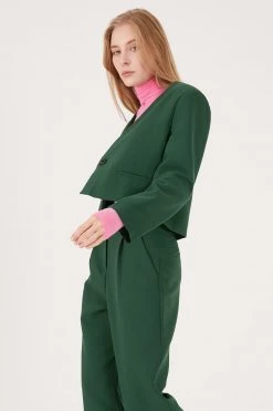 STORETS Reese Collarless Cropped Blazer