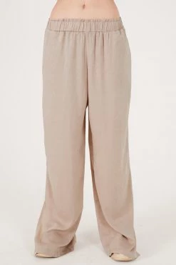 STORETS CLOTHING Rose Matte Satin Wide Leg Pants