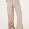 STORETS CLOTHING Rose Matte Satin Wide Leg Pants