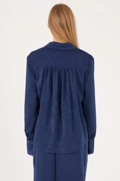 STORETS CLOTHING Rose Matte Satin Oversized Shirt