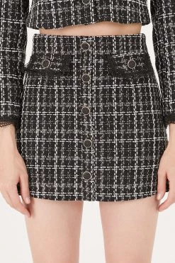 STORETS Ayla Tweed Skort W/Lace Inset CLOTHING