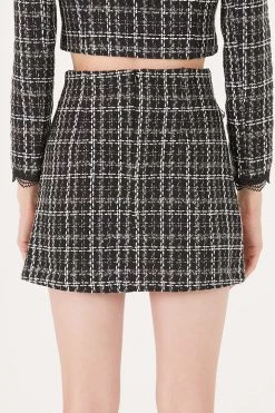 STORETS Ayla Tweed Skort W/Lace Inset CLOTHING