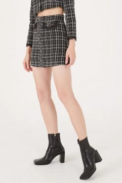 STORETS Ayla Tweed Skort W/Lace Inset CLOTHING