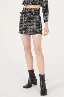 STORETS Ayla Tweed Skort W/Lace Inset CLOTHING