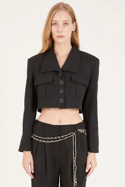 STORETS Reagan Cargo Pockets Crop Jacket