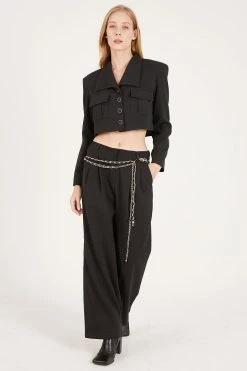 STORETS Reagan Cargo Pockets Crop Jacket