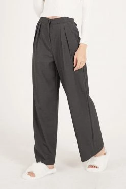 STORETS CLOTHING Lucille Wool Blend Pintuck Pants