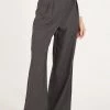 STORETS CLOTHING Lucille Wool Blend Pintuck Pants