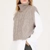 STORETS Daisy Turtle Neck Cable Knit Vest CLOTHING