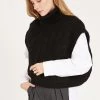 STORETS Daisy Turtle Neck Cable Knit Vest