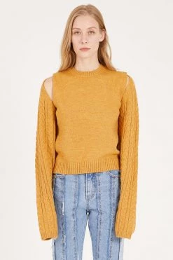 STORETS CLOTHING Melany Cable Knit Bolero With Top Set