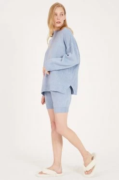 STORETS Kenna Crew Neck Sweater And Shorts Set