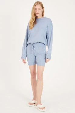 STORETS Kenna Crew Neck Sweater And Shorts Set