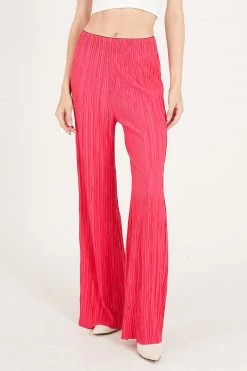 STORETS Maria Flared Leg Plisse Pants