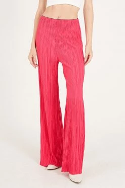 STORETS Maria Flared Leg Plisse Pants
