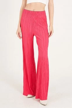 STORETS Maria Flared Leg Plisse Pants